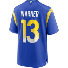 Kurt Warner Los Angeles Rams Game Retired Player Jersey - Royal Jerseys