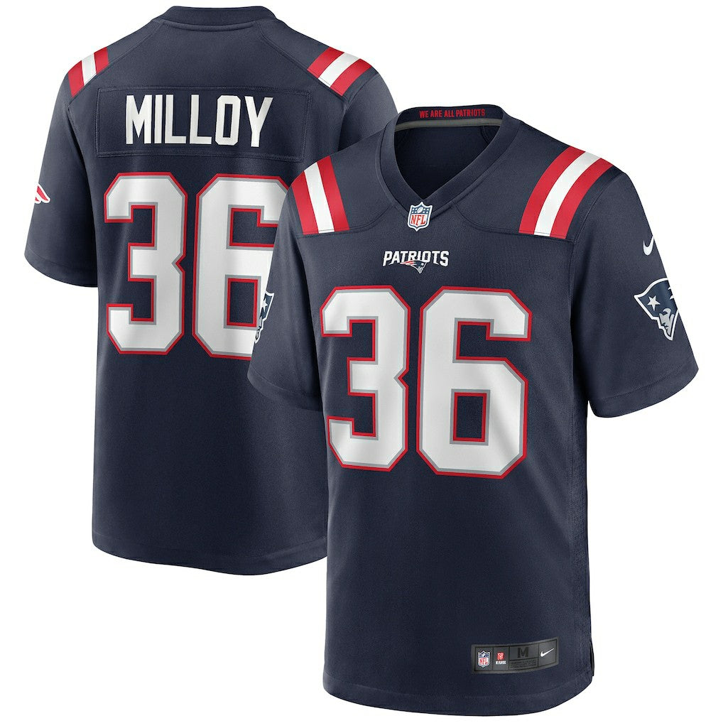 Lawyer Milloy New England Patriots Game Retired Player Jersey - Navy Jerseys