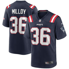 Lawyer Milloy New England Patriots Game Retired Player Jersey - Navy Jerseys