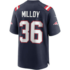 Lawyer Milloy New England Patriots Game Retired Player Jersey - Navy Jerseys