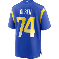 Merlin Olsen Los Angeles Rams Game Retired Player Jersey - Royal Jerseys