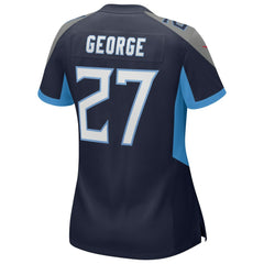Eddie George Tennessee Titans Women's Game Retired Player Jersey - Navy Jerseys