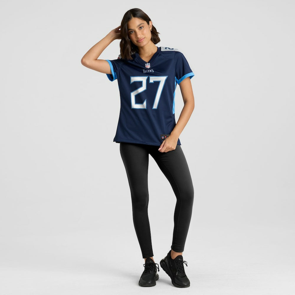 Eddie George Tennessee Titans Women's Game Retired Player Jersey - Navy Jerseys