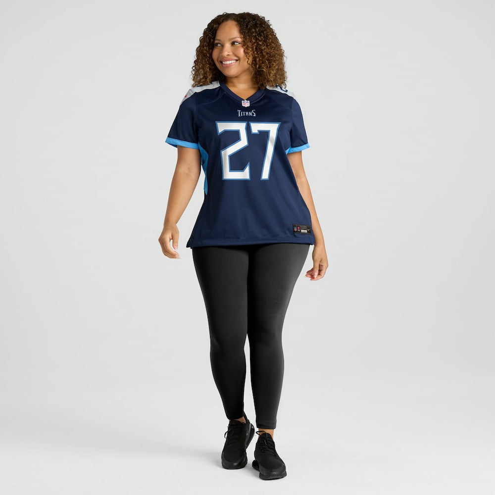 Eddie George Tennessee Titans Women's Game Retired Player Jersey - Navy Jerseys