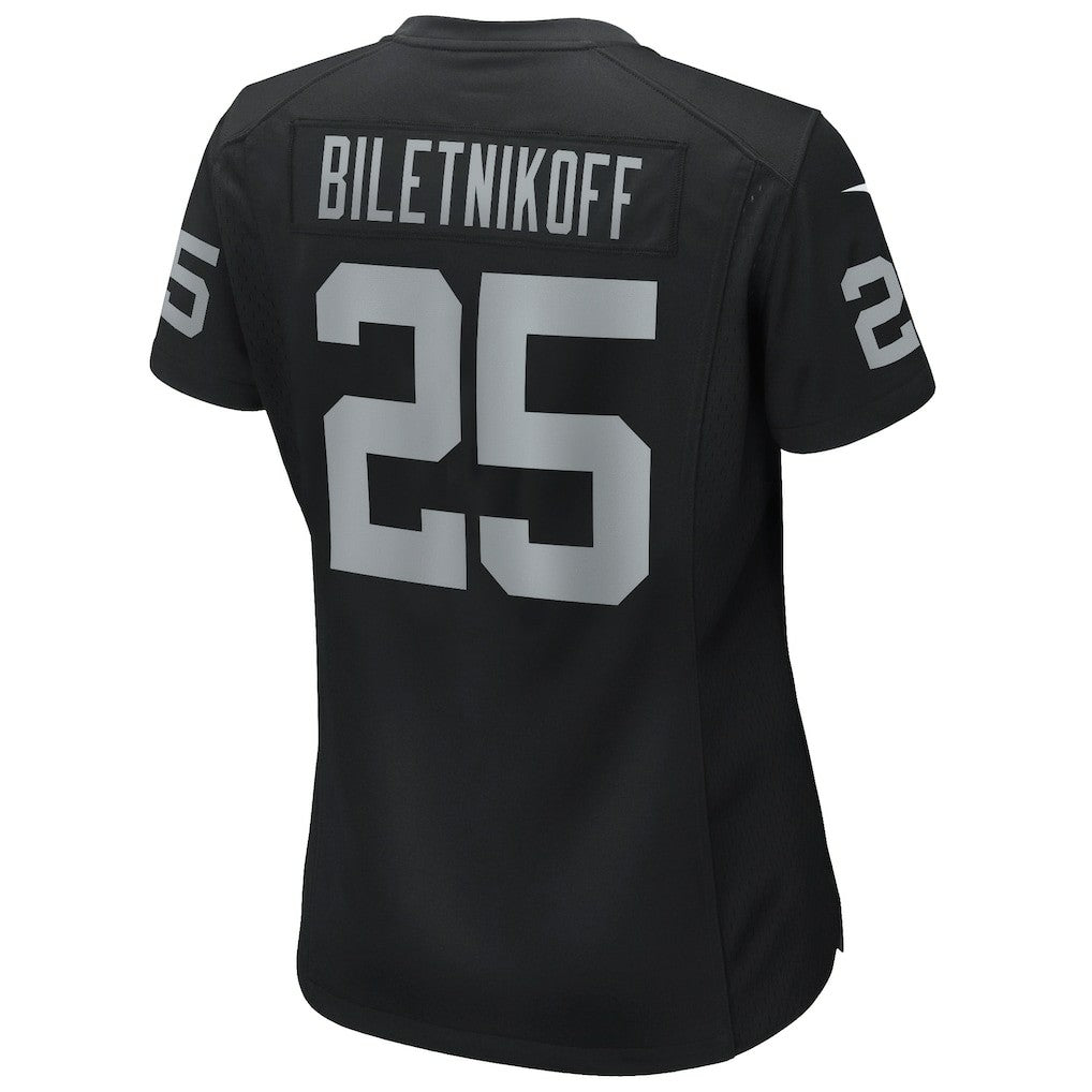 Fred Biletnikoff Las Vegas Raiders Women's Game Retired Player Jersey - Black Jerseys