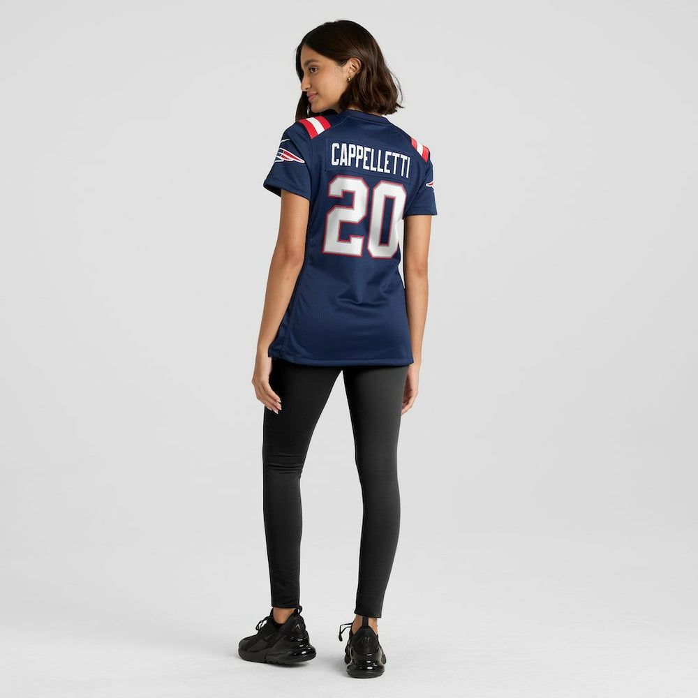 Gino Cappelletti New England Patriots Women's Game Retired Player Jersey - Navy Jerseys