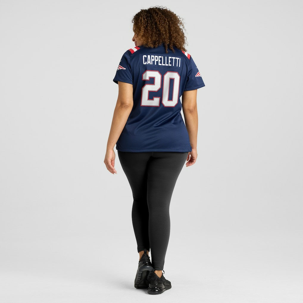 Gino Cappelletti New England Patriots Women's Game Retired Player Jersey - Navy Jerseys
