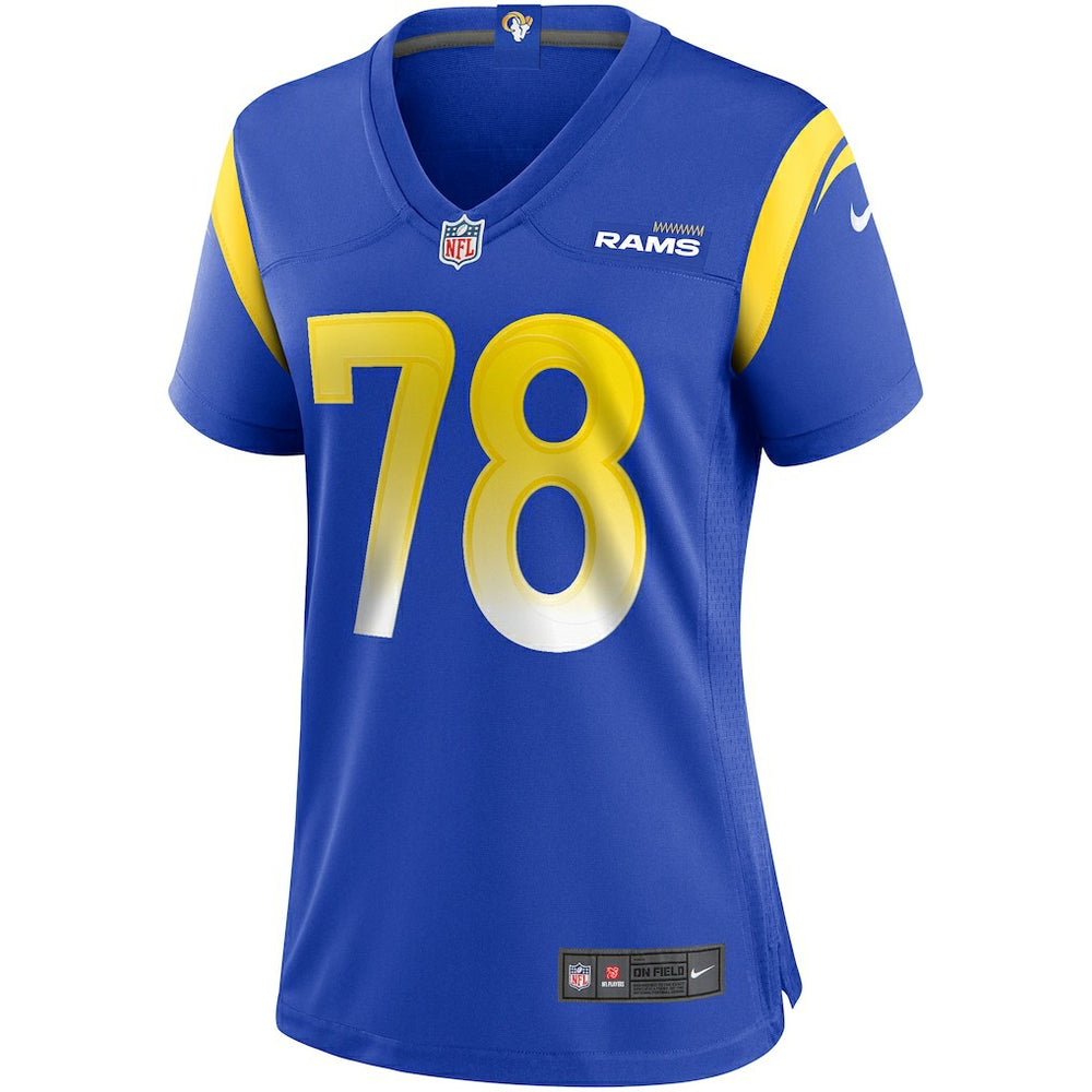 Jackie Slater Los Angeles Rams Women's Game Retired Player Jersey - Royal Jerseys
