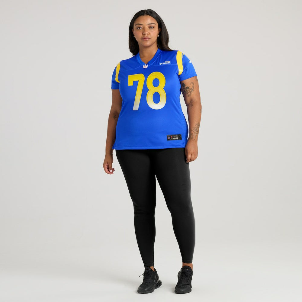 Jackie Slater Los Angeles Rams Women's Game Retired Player Jersey - Royal Jerseys