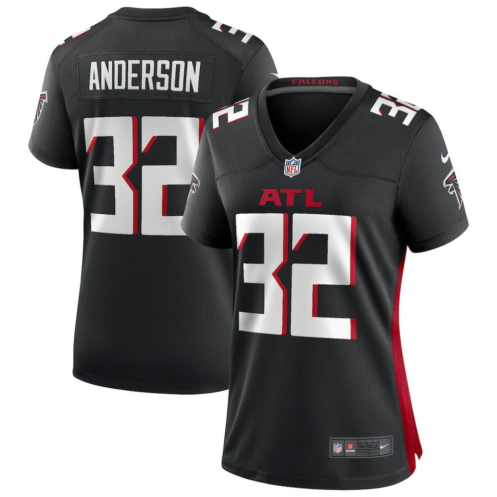 Jamal Anderson Atlanta Falcons Women's Game Retired Player Jersey - Black Jerseys