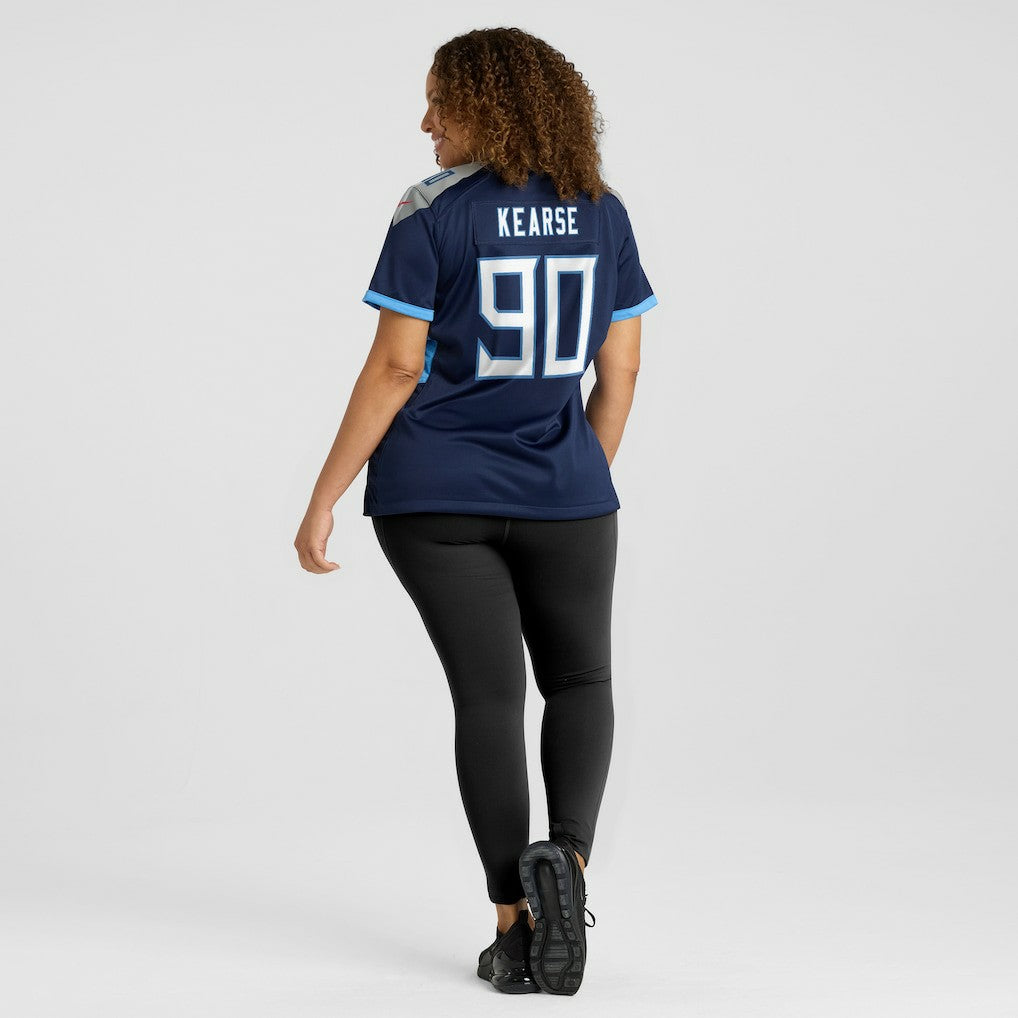Jevon Kearse Tennessee Titans Women's Game Retired Player Jersey - Navy Jerseys