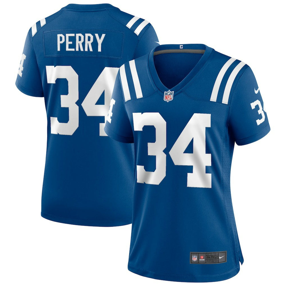 Joe Perry Indianapolis Colts Women's Game Retired Player Jersey - Royal Jerseys