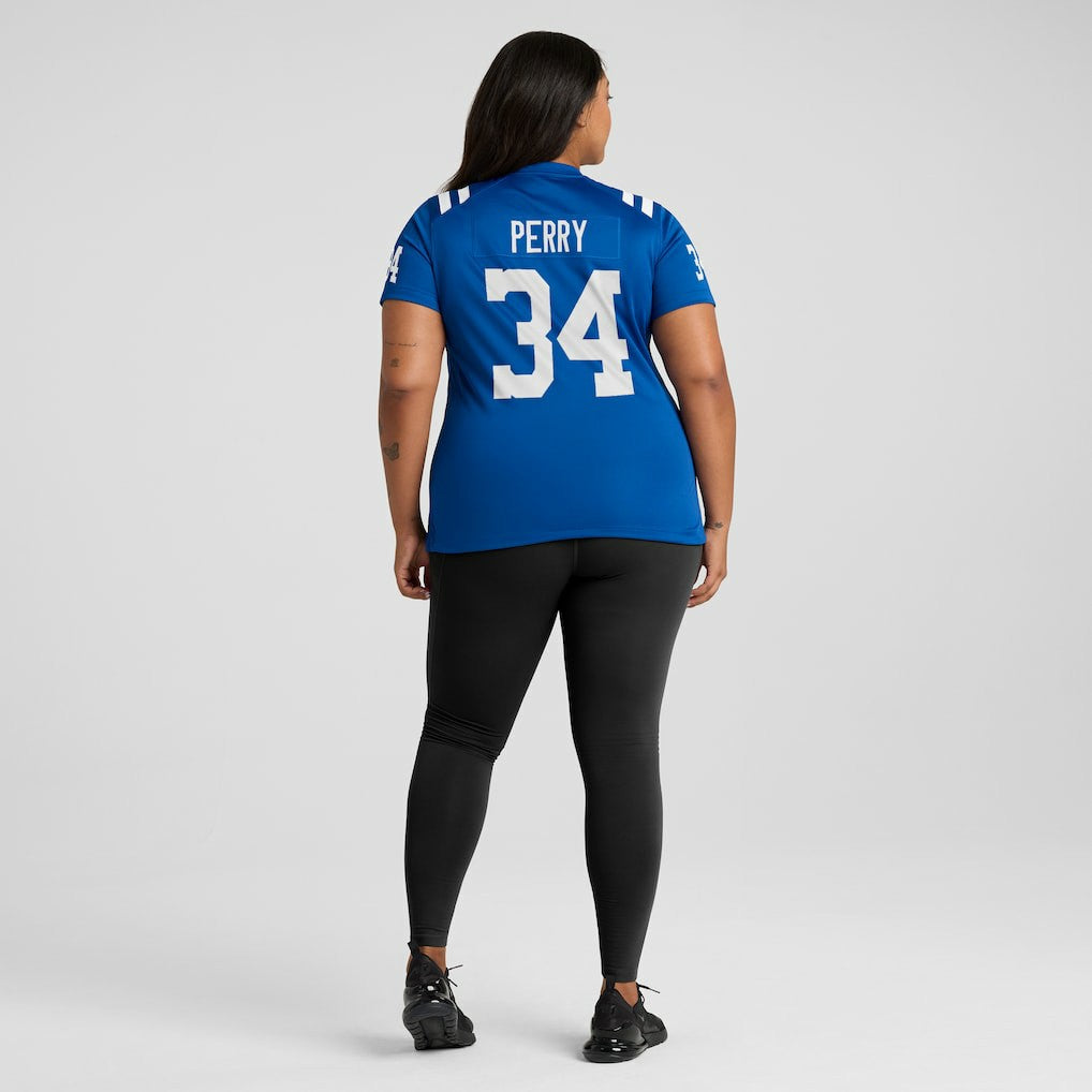 Joe Perry Indianapolis Colts Women's Game Retired Player Jersey - Royal Jerseys