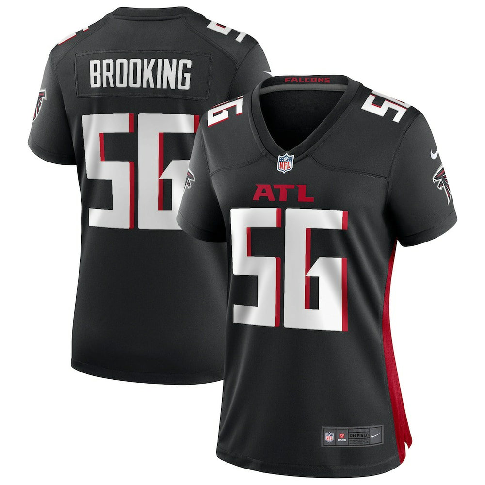 Keith Brooking Atlanta Falcons Women's Game Retired Player Jersey - Black Jerseys