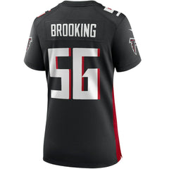 Keith Brooking Atlanta Falcons Women's Game Retired Player Jersey - Black Jerseys