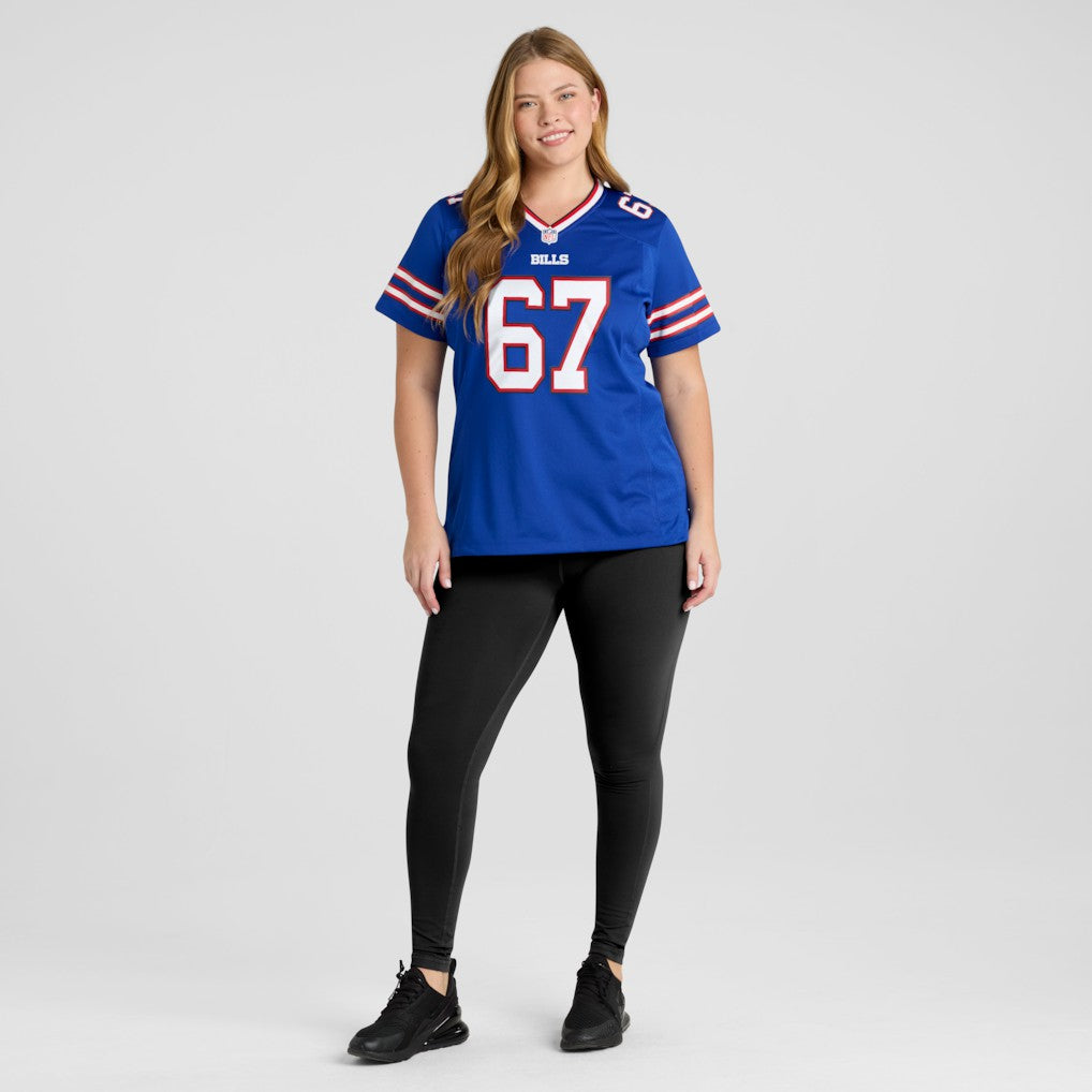 Kent Hull Buffalo Bills Women's Game Retired Player Jersey - Royal Jerseys