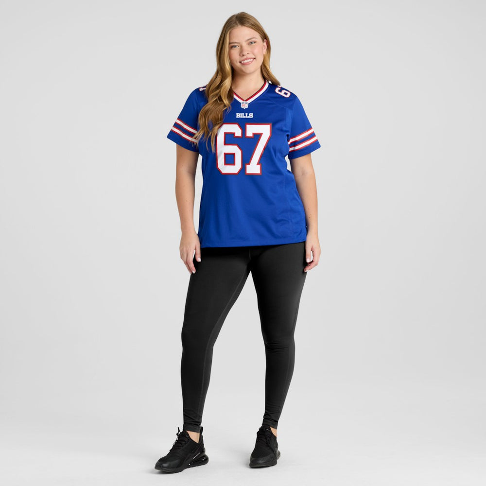 Kent Hull Buffalo Bills Women's Game Retired Player Jersey - Royal Jerseys