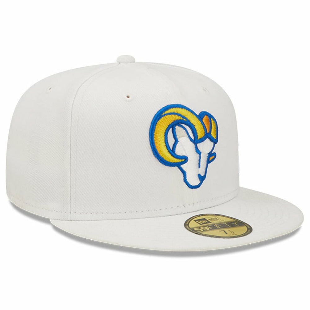 Los Angeles Rams New Era Omaha Ram Head 59FIFTY Fitted Hat - White Hats
