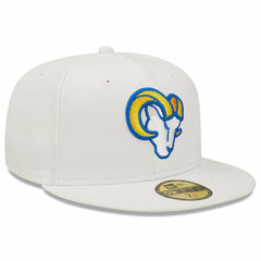 Los Angeles Rams New Era Omaha Ram Head 59FIFTY Fitted Hat - White Hats