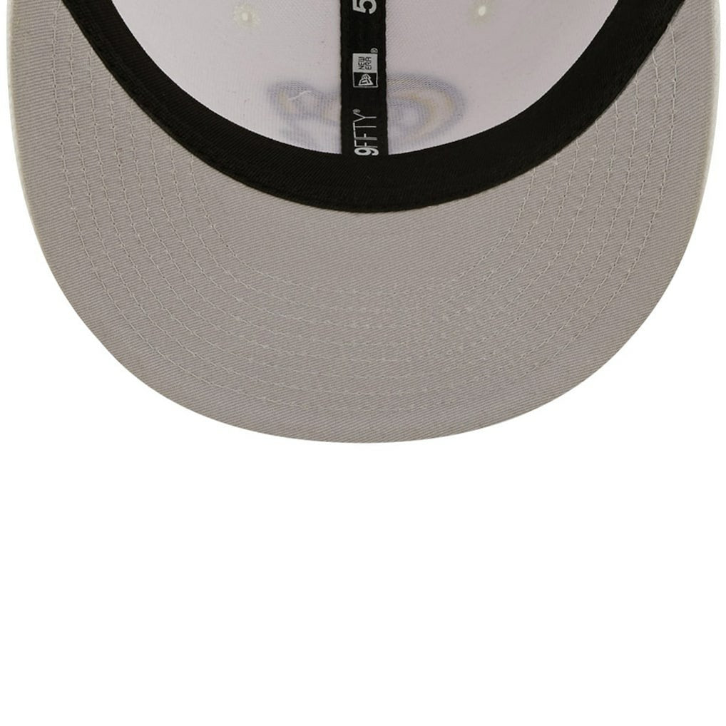 Los Angeles Rams New Era Omaha Ram Head 59FIFTY Fitted Hat - White Hats