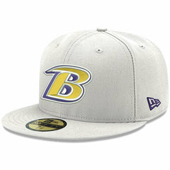 Baltimore Ravens New Era Omaha Lettermark 59FIFTY Fitted Hat - White Hats