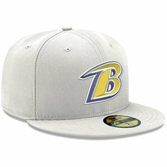 Baltimore Ravens New Era Omaha Lettermark 59FIFTY Fitted Hat - White Hats
