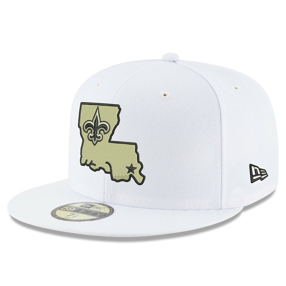 New Orleans Saints New Era Omaha Alternate Logo 59FIFTY Fitted Hat - White Hats