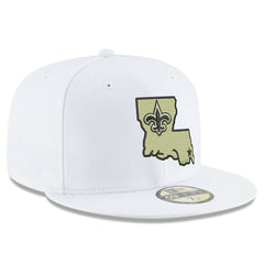 New Orleans Saints New Era Omaha Alternate Logo 59FIFTY Fitted Hat - White Hats
