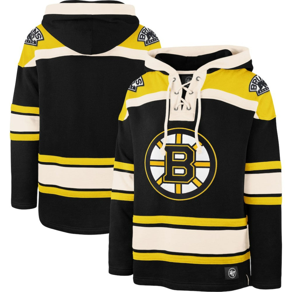 Boston Bruins '47 Superior Lacer Hoodie - Black | US 3996200