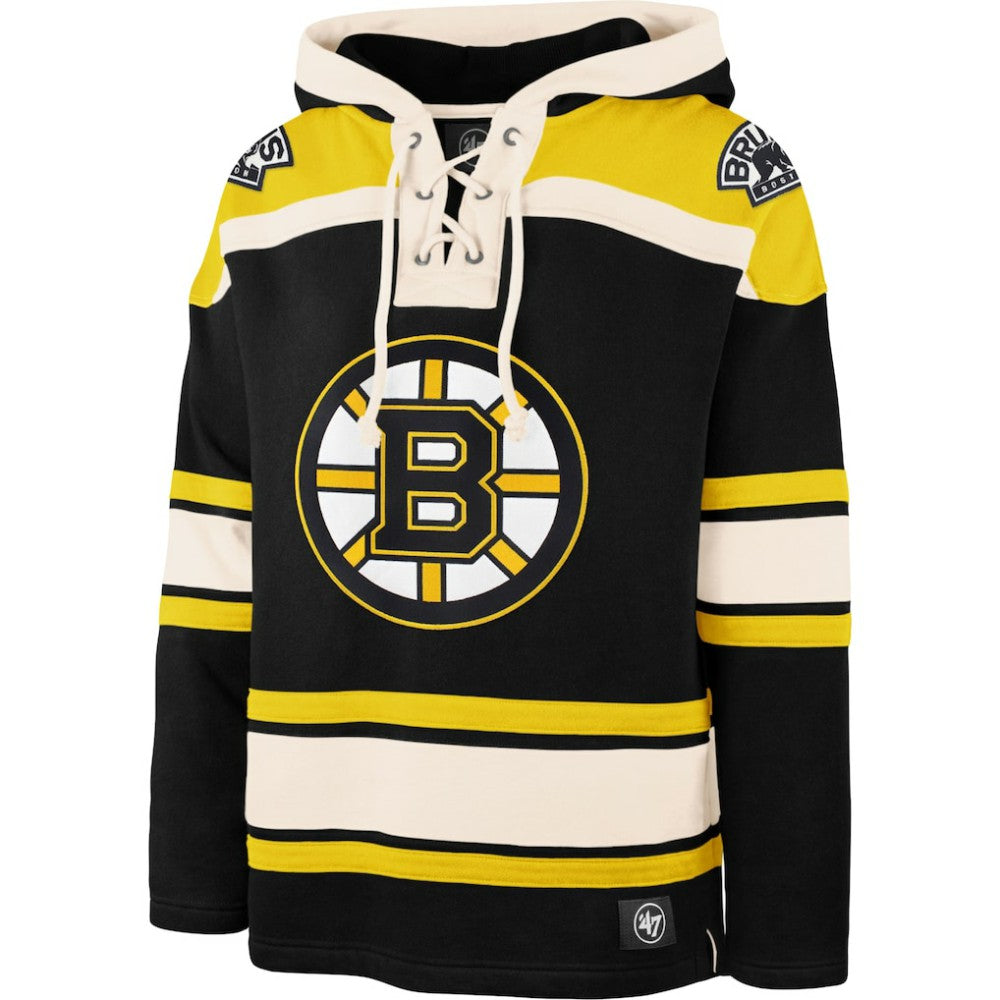 Boston Bruins '47 Superior Lacer Hoodie - Black | US 3996200