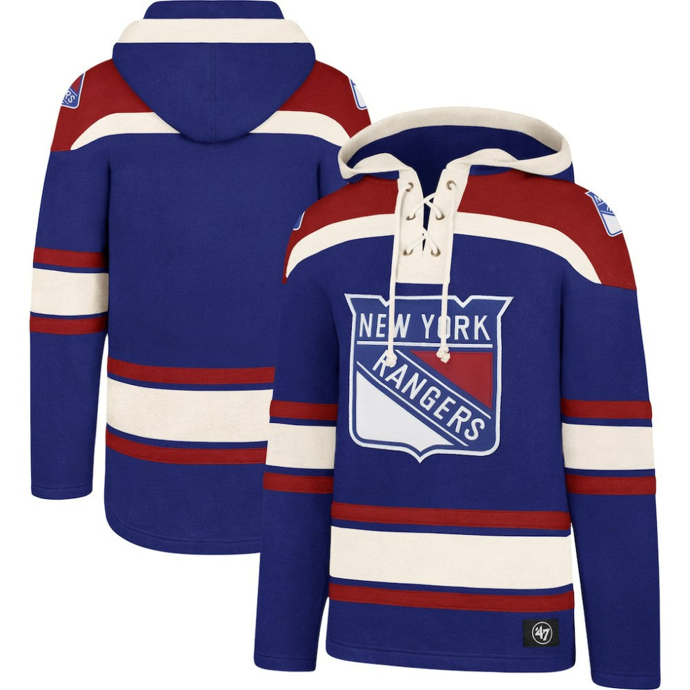 New York Rangers '47 Superior Lacer Hoodie - Blue | US 3996205