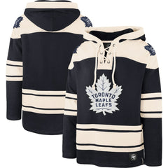Toronto Maple Leafs '47 Superior Lacer Pullover Hoodie - Navy/Cream | US 3996210