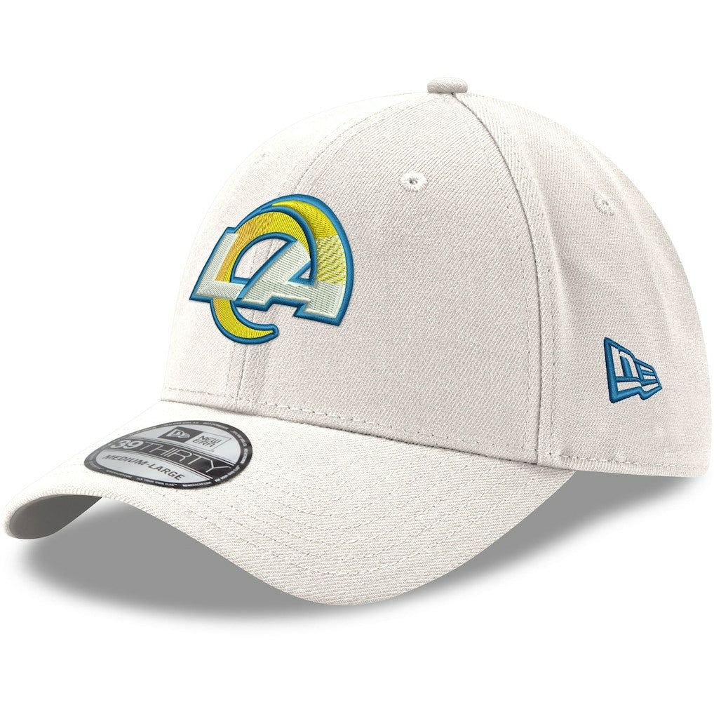 Los Angeles Rams New Era LA Logo Iced II 39THIRTY Flex Hat - White Hats