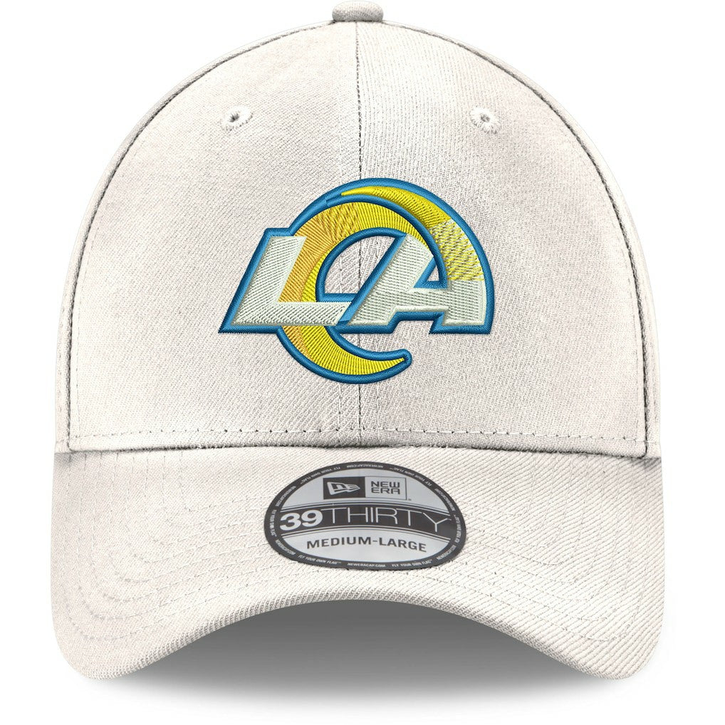 Los Angeles Rams New Era LA Logo Iced II 39THIRTY Flex Hat - White Hats