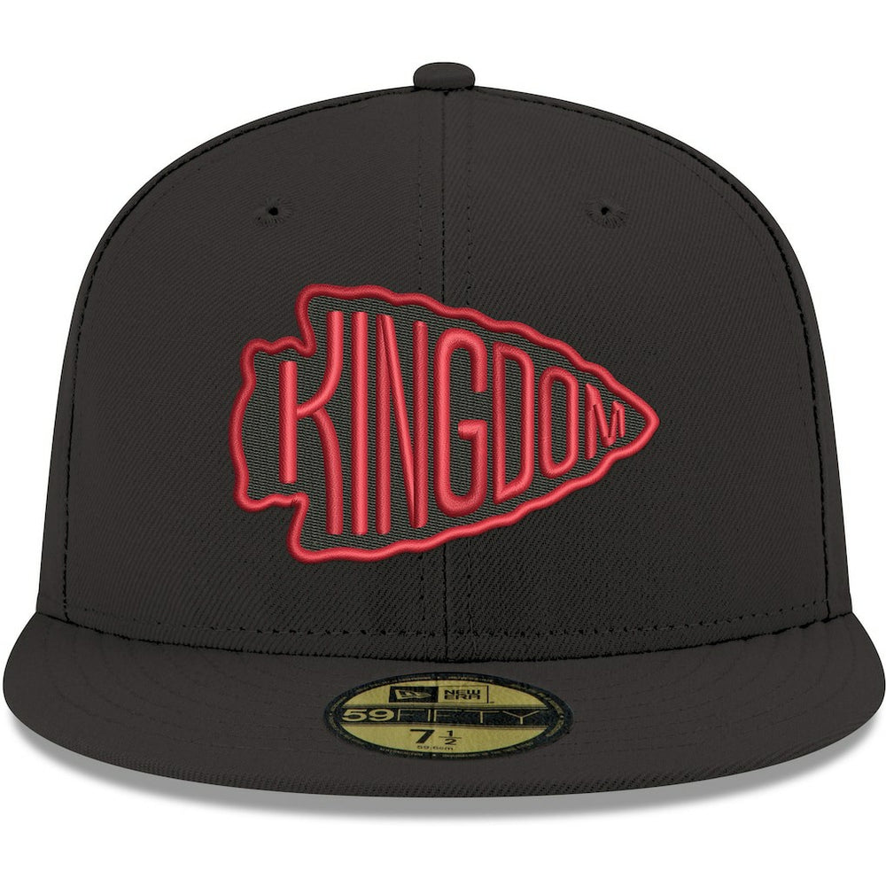 Kansas City Chiefs New Era Omaha 59FIFTY Fitted Hat - Black Hats