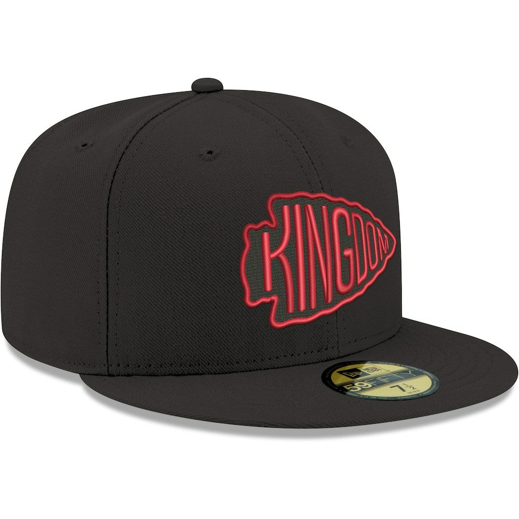 Kansas City Chiefs New Era Omaha 59FIFTY Fitted Hat - Black Hats
