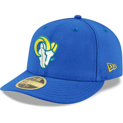 Los Angeles Rams New Era Omaha Low Profile 59FIFTY Fitted Team Hat - Royal Hats