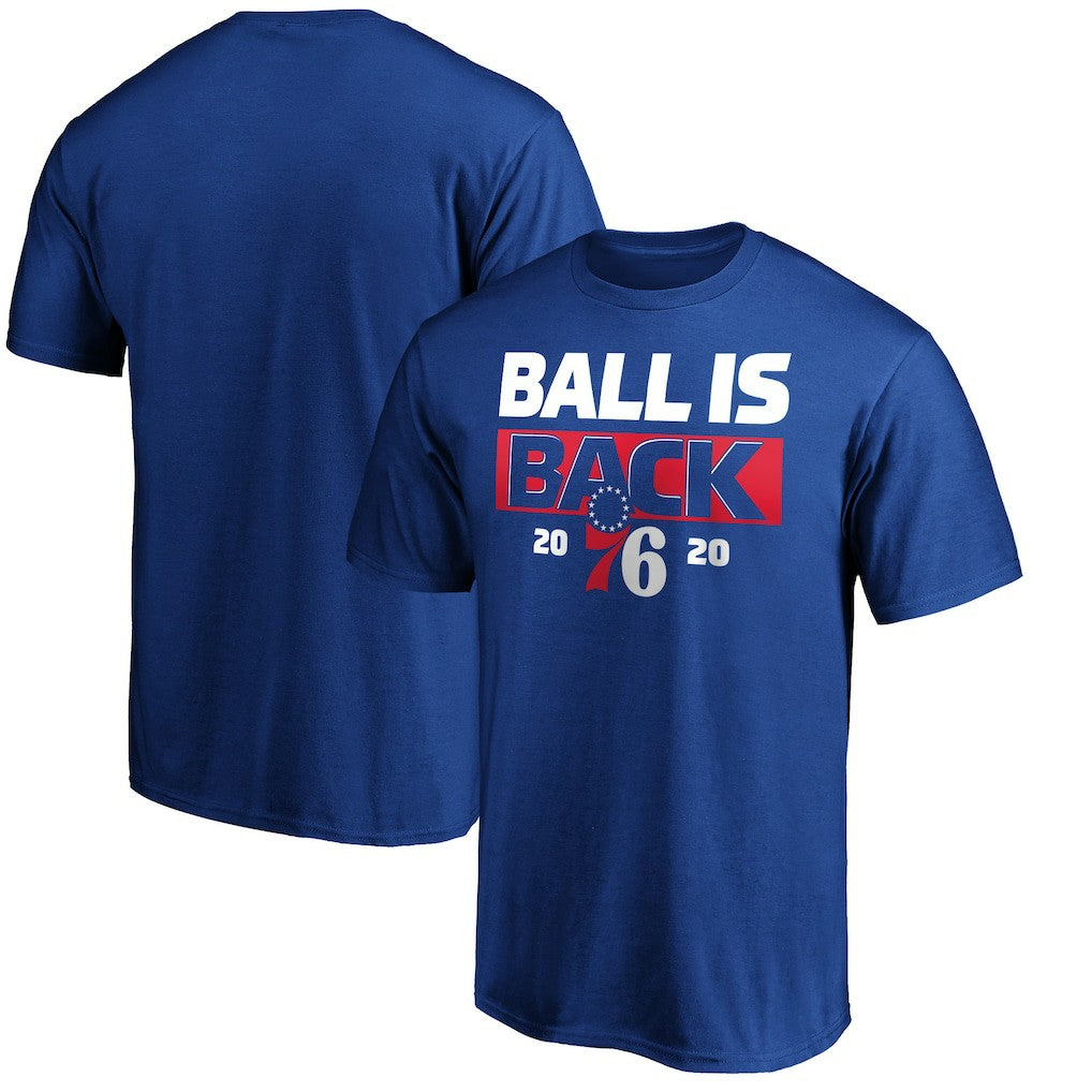 Philadelphia 76ers Ball Is Back T-Shirt Royal outlet
