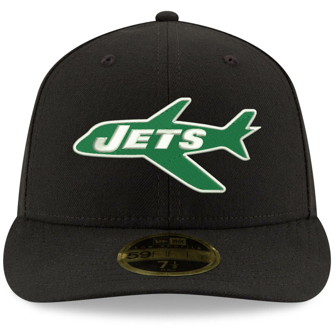 New York Jets New Era Omaha Throwback Low Profile 59FIFTY Fitted Hat - Black Hats