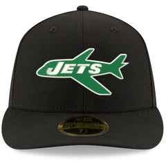 New York Jets New Era Omaha Throwback Low Profile 59FIFTY Fitted Hat - Black Hats
