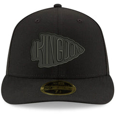 Kansas City Chiefs New Era Alternate Logo Black on Black Low Profile 59FIFTY II Fitted Hat - Black Hats