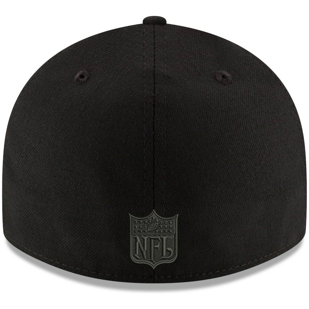 Kansas City Chiefs New Era Alternate Logo Black on Black Low Profile 59FIFTY II Fitted Hat - Black Hats