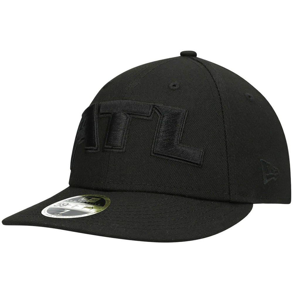 Atlanta Falcons New Era Alternate Logo Black on Black Low Profile 59FIFTY II Fitted Hat - Black Hats