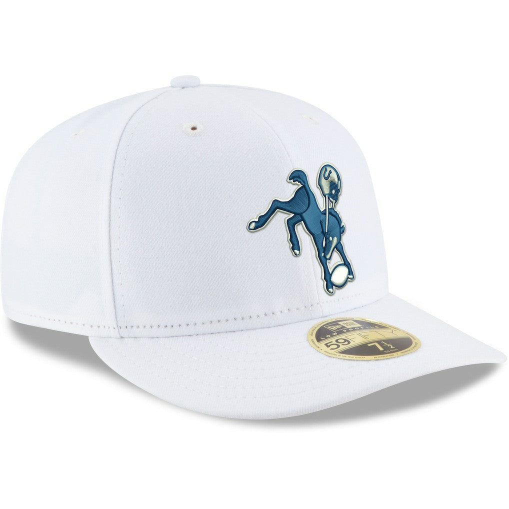 Indianapolis Colts New Era Omaha Low Profile 59FIFTY Fitted Hat - White Hats