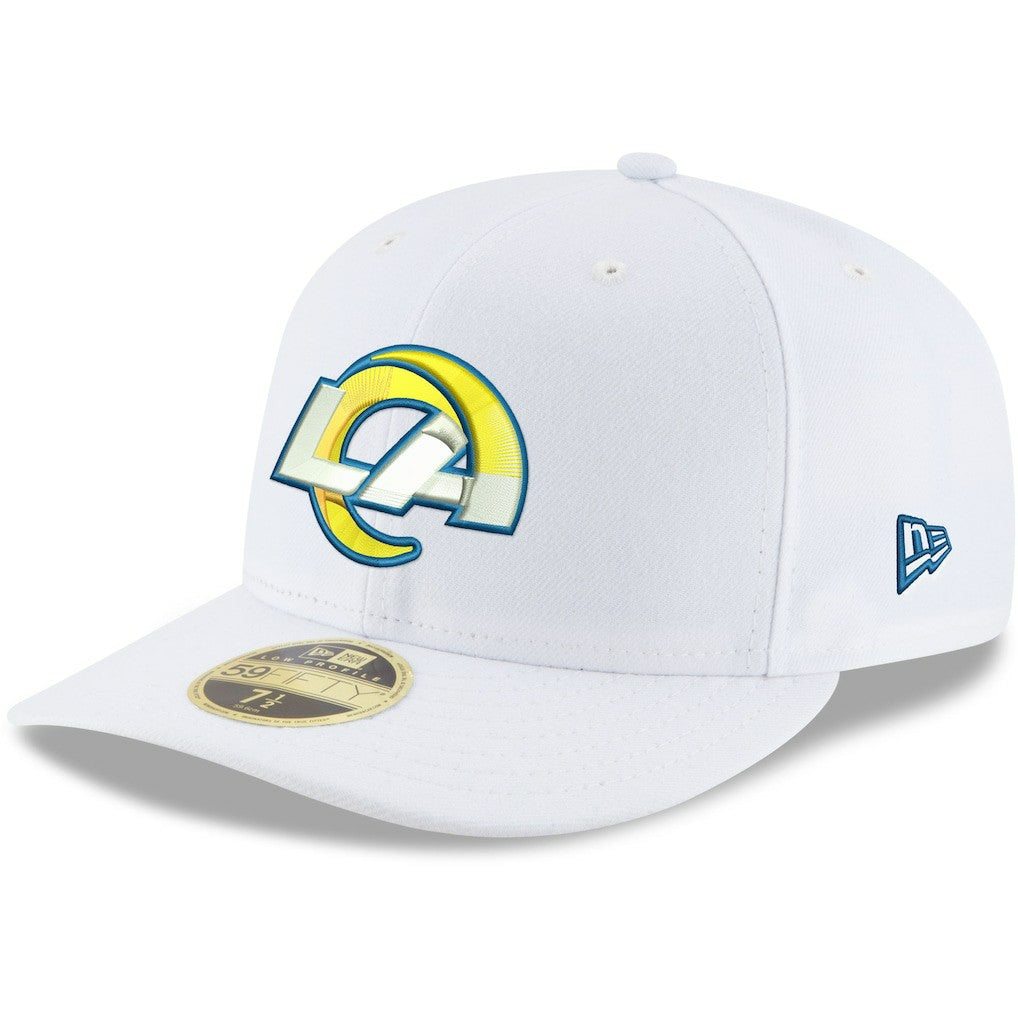Los Angeles Rams New Era Omaha Low Profile 59FIFTY Fitted Hat - White Hats