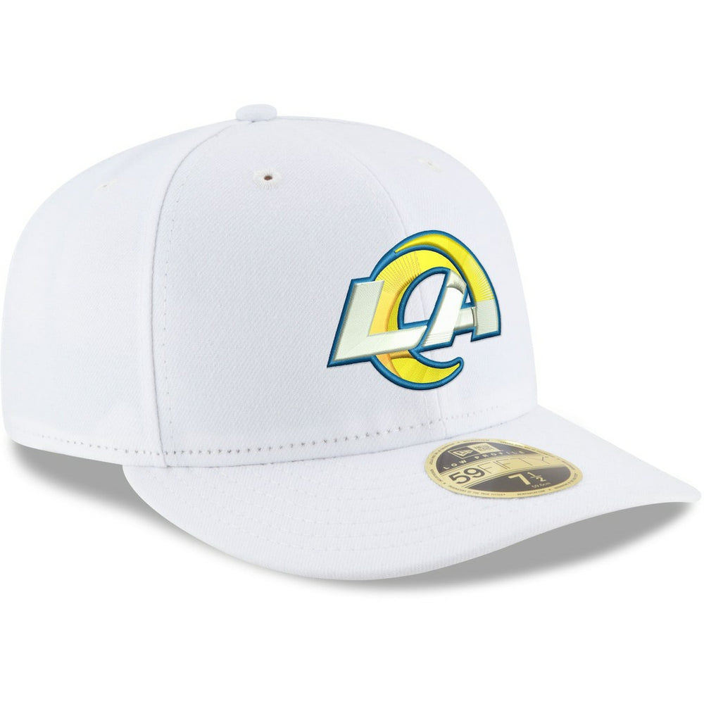 Los Angeles Rams New Era Omaha Low Profile 59FIFTY Fitted Hat - White Hats