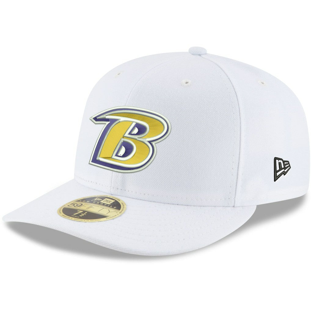 Baltimore Ravens New Era Omaha Low Profile 59FIFTY Fitted Hat - White Hats