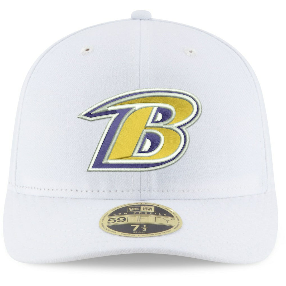 Baltimore Ravens New Era Omaha Low Profile 59FIFTY Fitted Hat - White Hats
