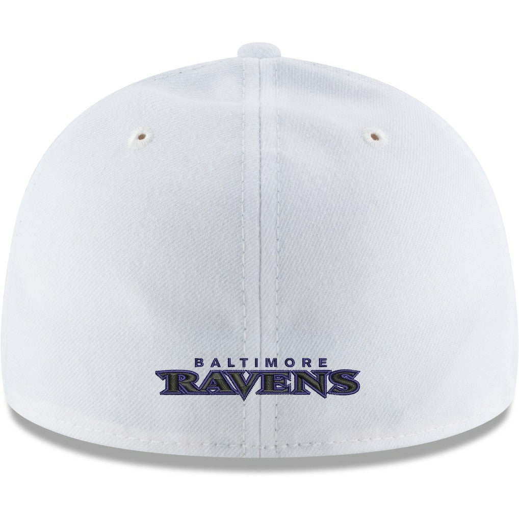 Baltimore Ravens New Era Omaha Low Profile 59FIFTY Fitted Hat - White Hats