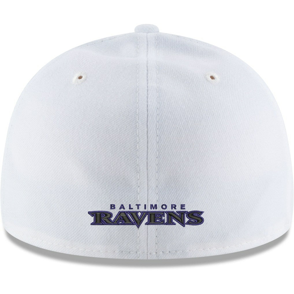 Baltimore Ravens New Era Omaha Low Profile 59FIFTY Fitted Hat - White Hats